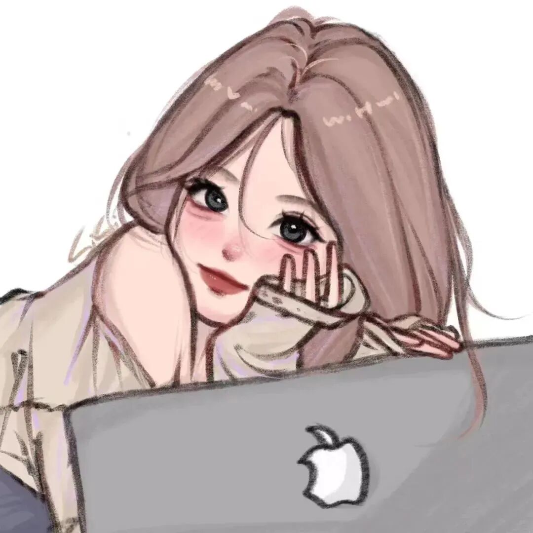 办公手绘动漫头像女
