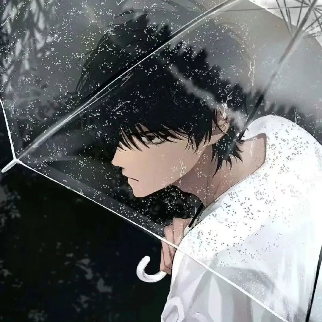 撑伞个性动漫头像男