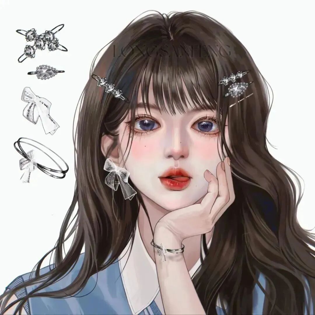 温柔手绘动漫头像女