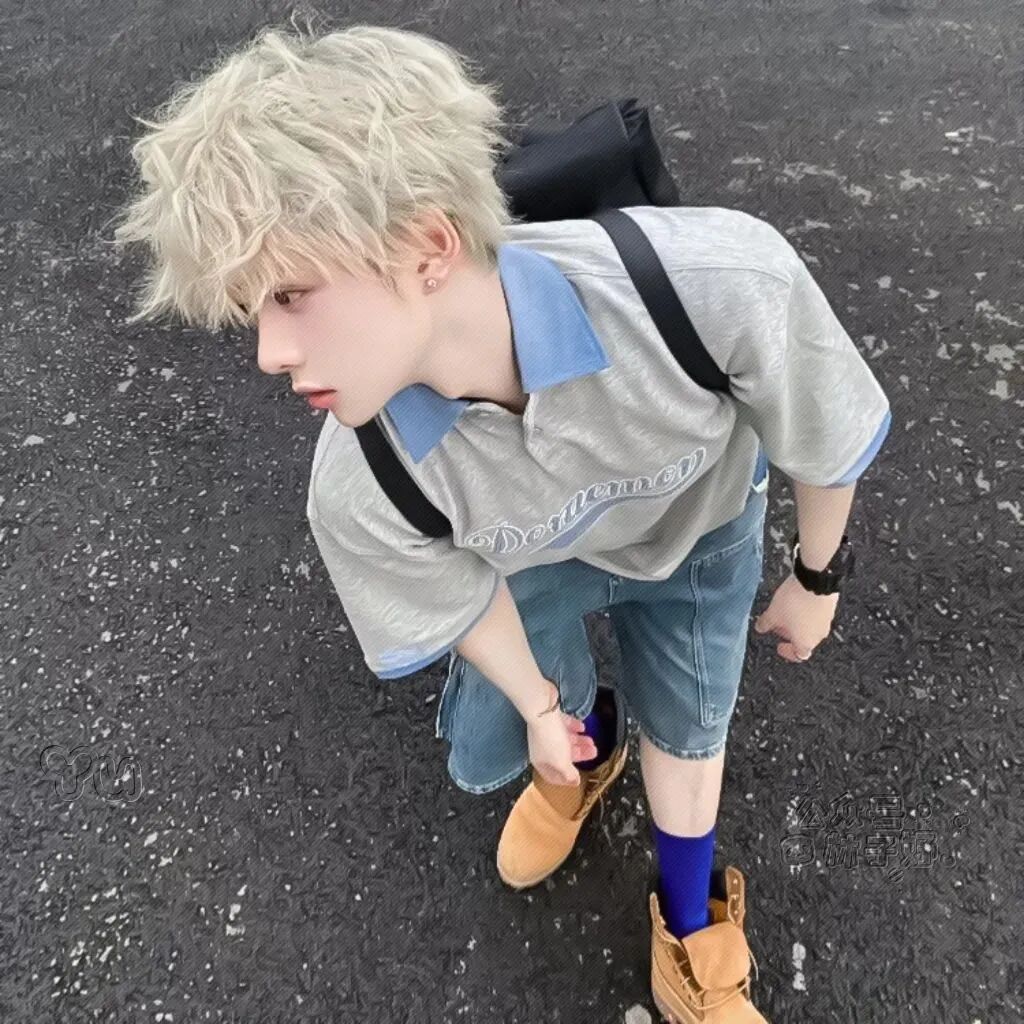 痞帅侧脸男生头像