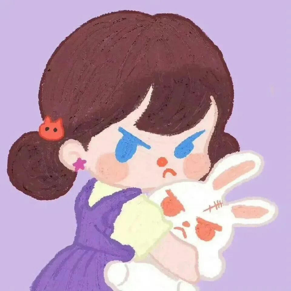 生气可爱卡通头像女