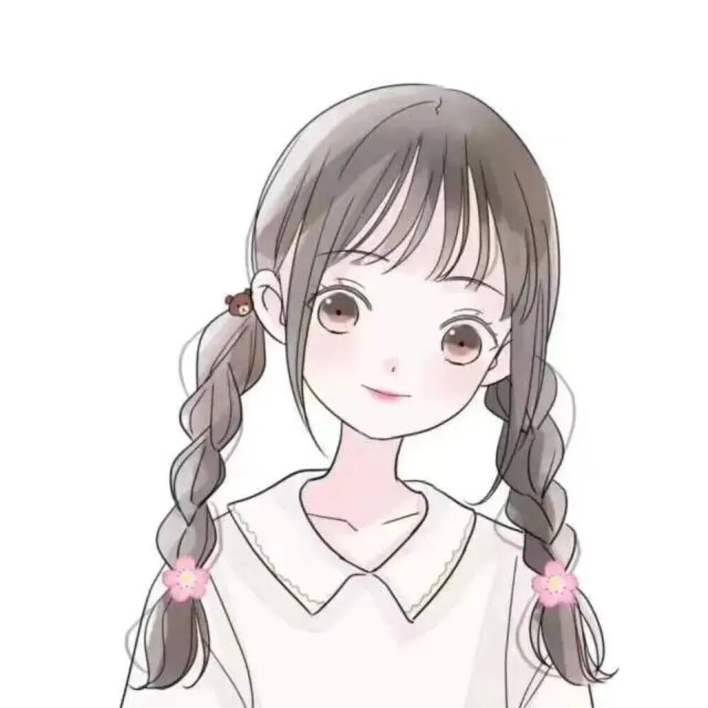 四人闺蜜头像动漫闺蜜头像白底头像可爱头像