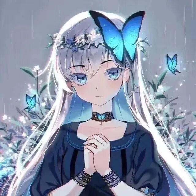 蝴蝶动漫头像女