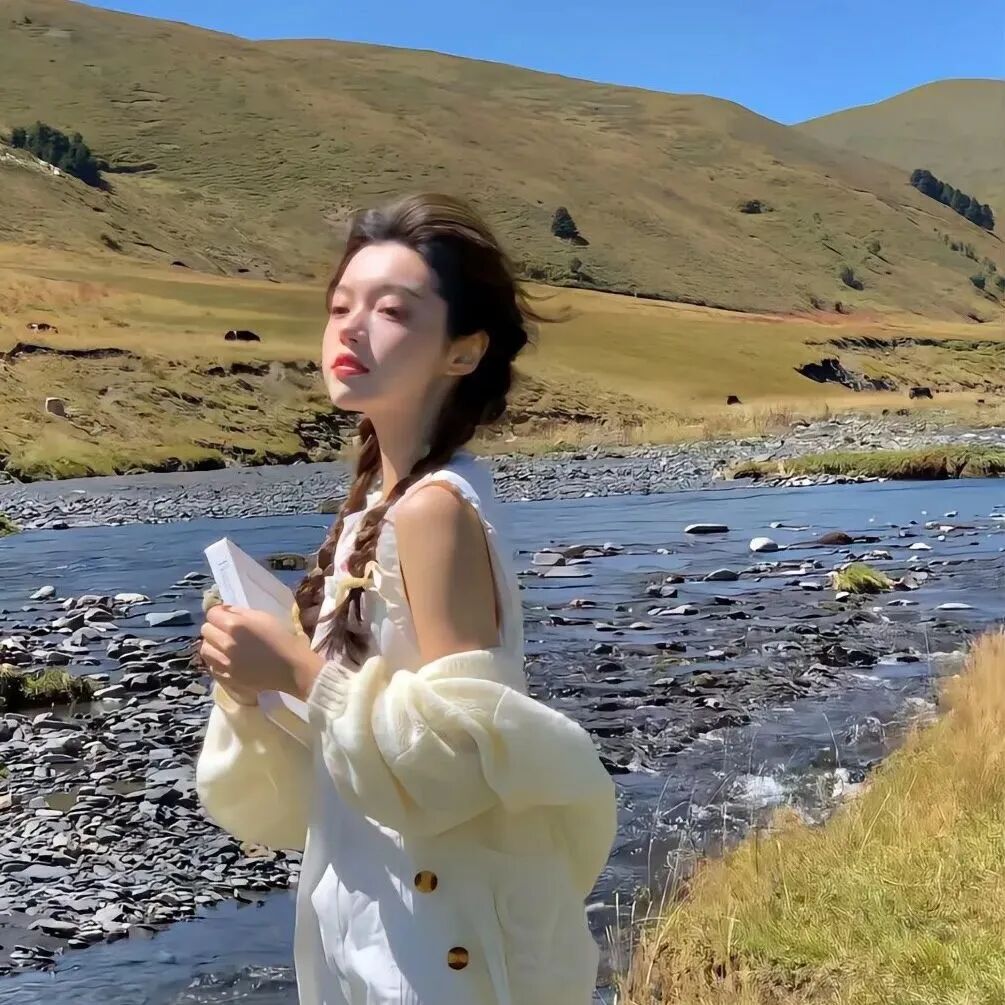 小清新女生头像侧脸头像