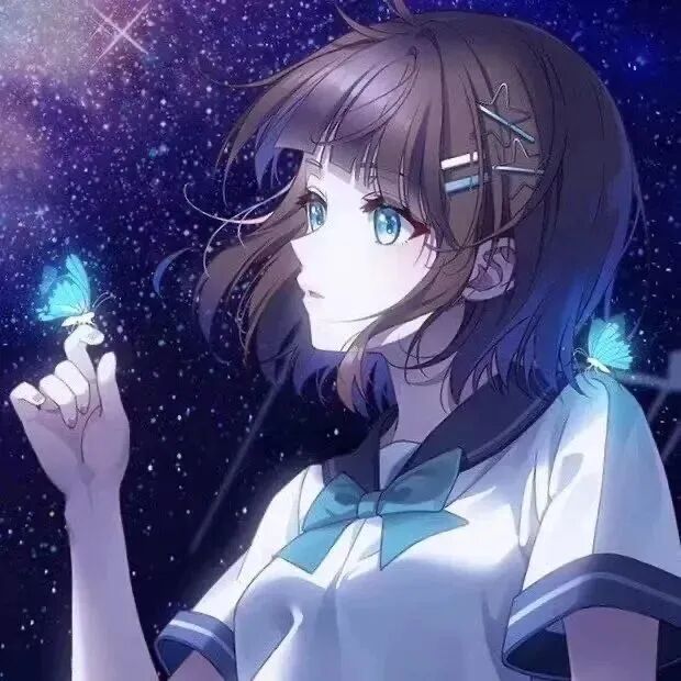 蝴蝶动漫头像女唯美头像