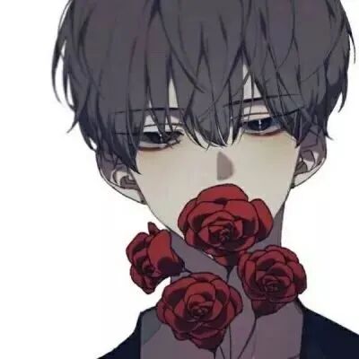 动漫头像 动漫男 动漫男头 动漫头像男 孤独感 孤独感头像 鲜花 鲜花头像