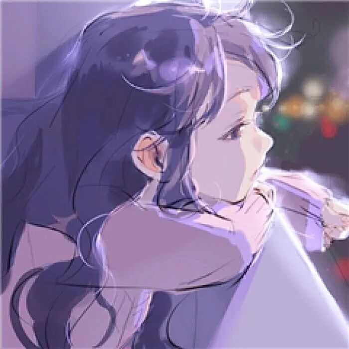 孤独感唯美动漫头像女