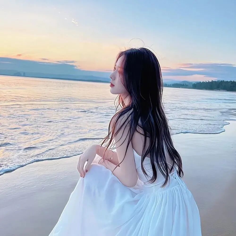 氛围感女生头像氛围感头像侧脸头像海边头像
