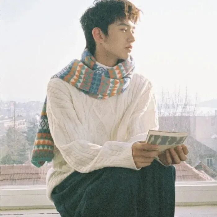 小清新男生头像侧脸头像