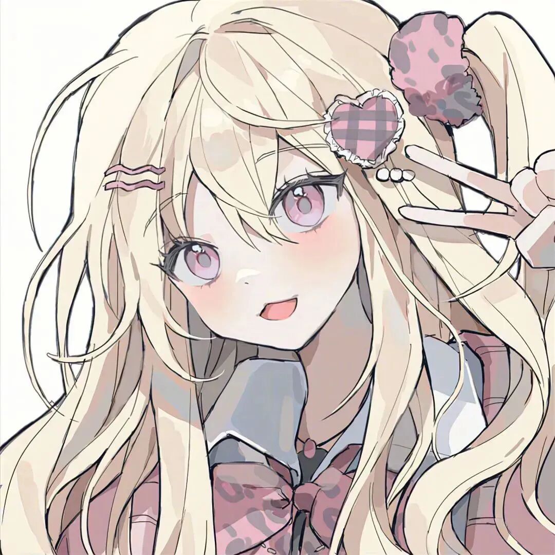 黄发动漫头像女
