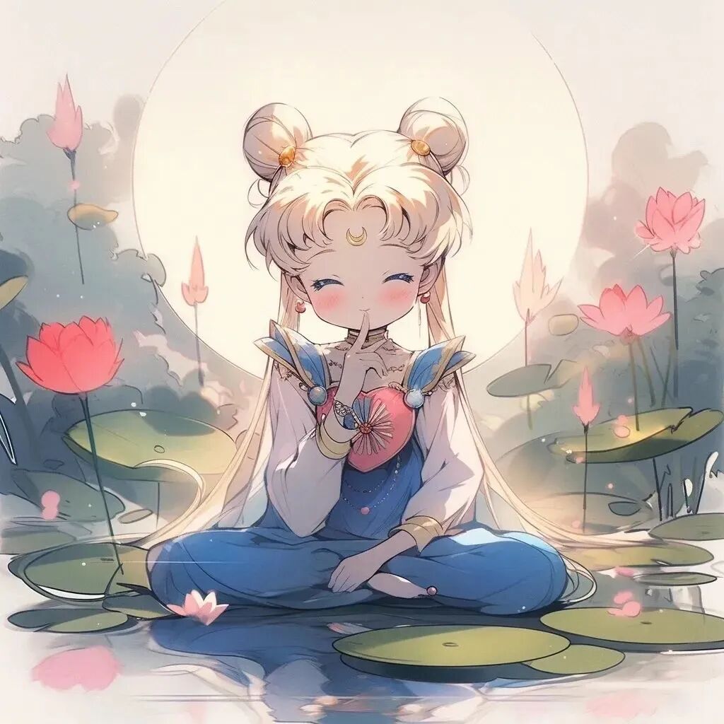 佛系莲花四人闺蜜头像动漫闺蜜头像
