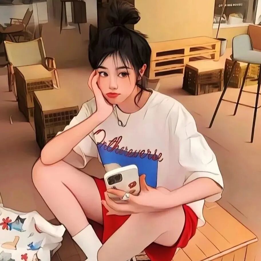 转手绘女生头像