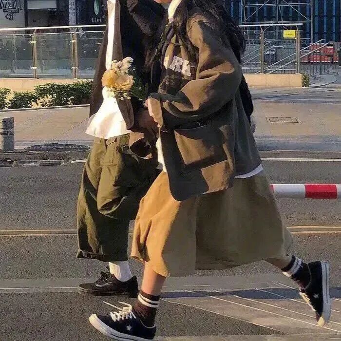 奔跑真人情侣头像