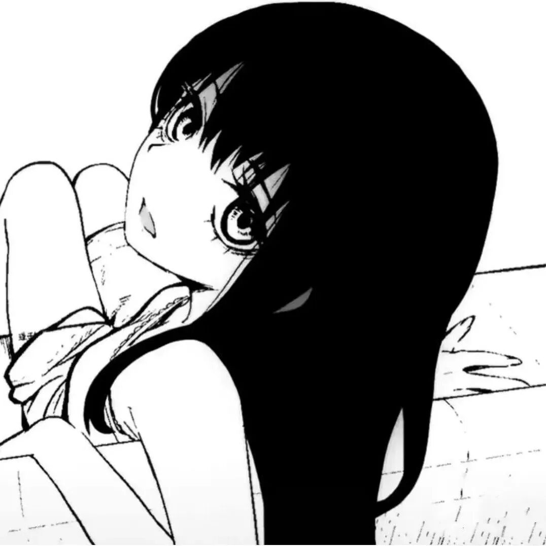 黑白动漫头像女