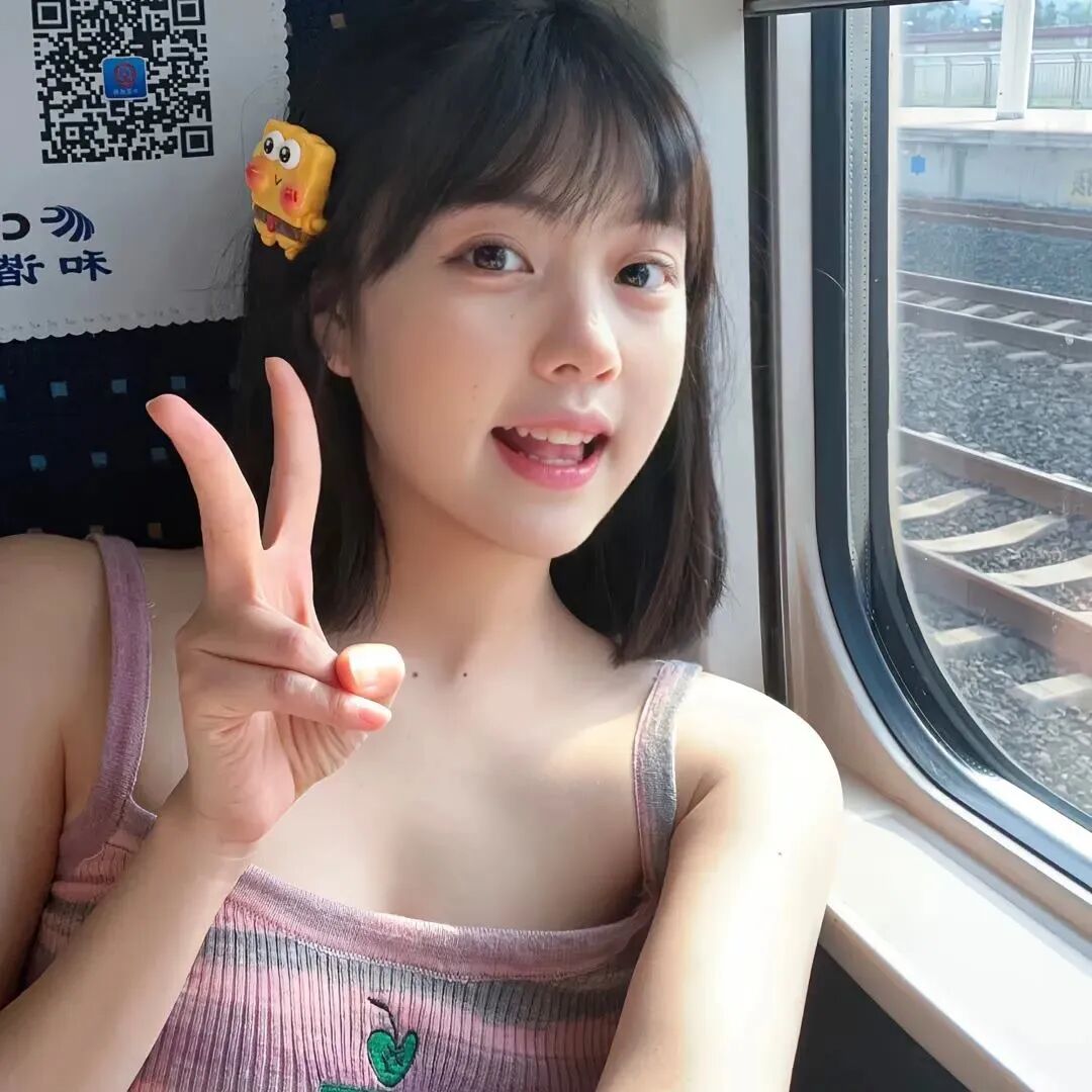 剪刀手甜妹女生头像