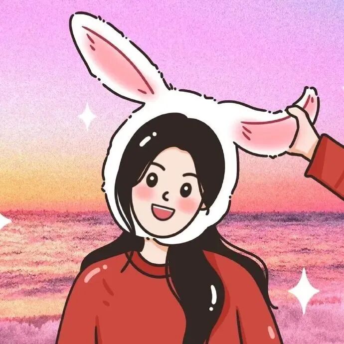 手绘动漫情侣头像
