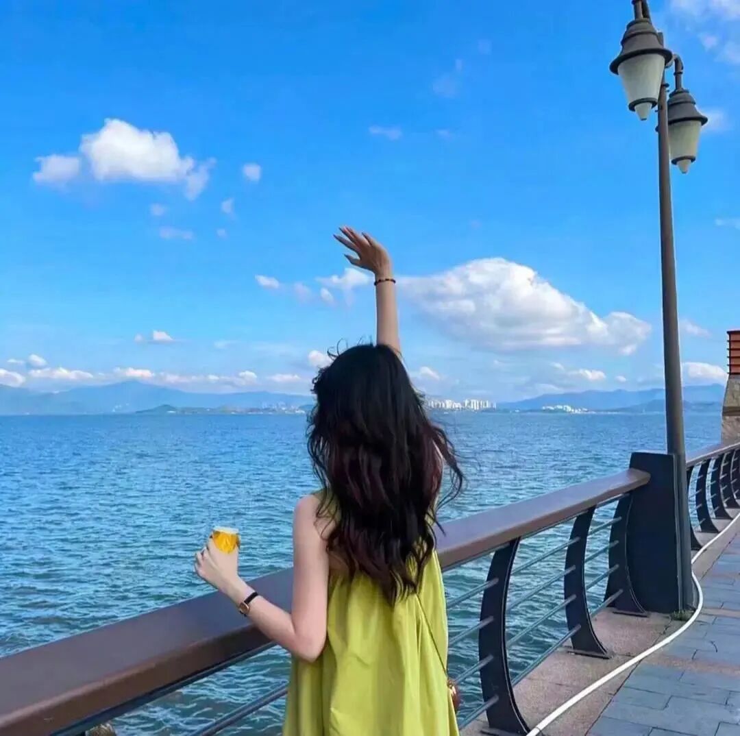 氛围感海边不露脸女生头像