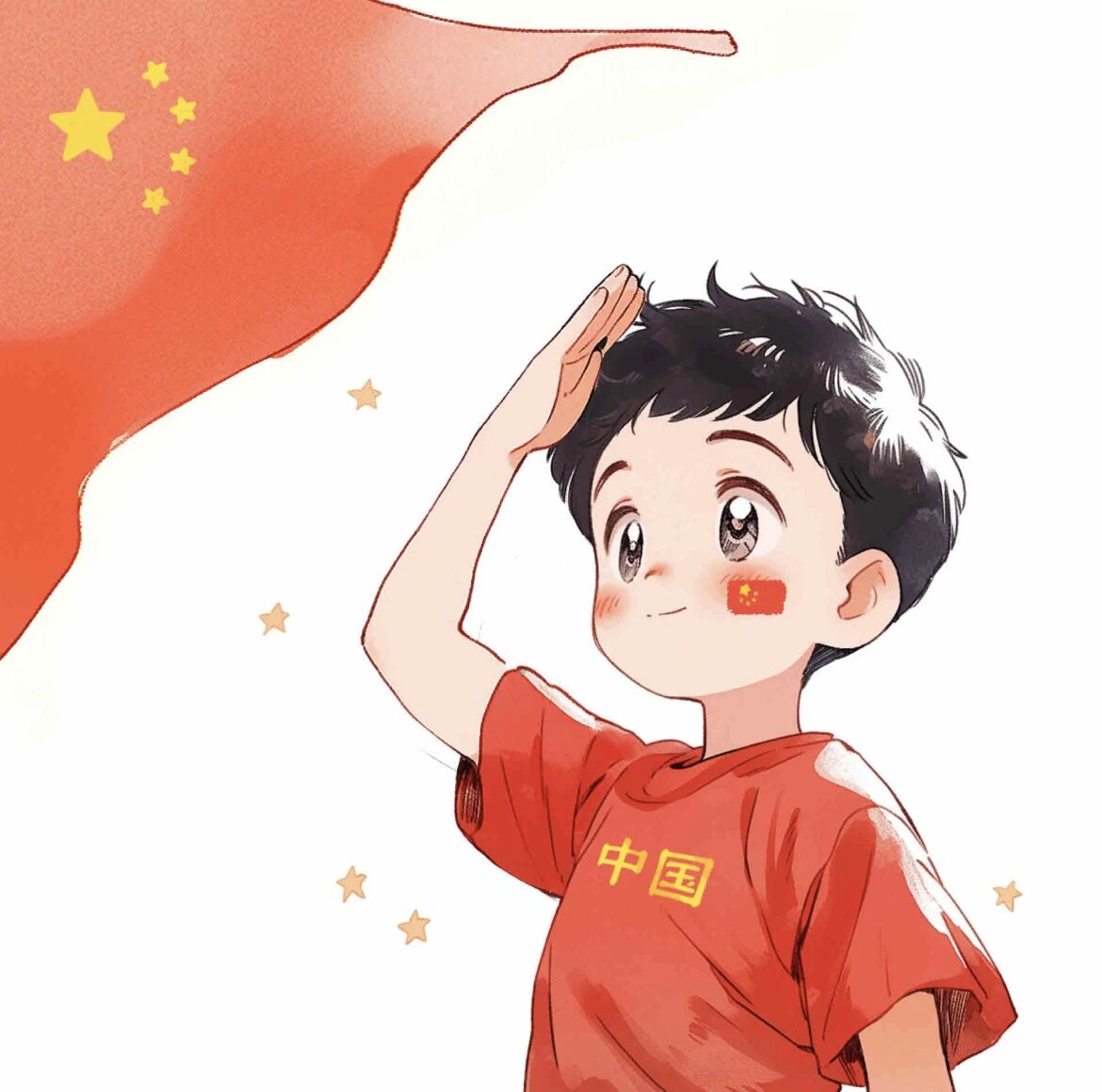 2023guoqingha卡通国庆节头像