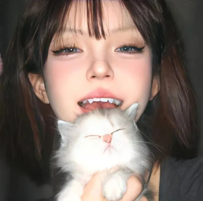 酷酷猫咪女生头像