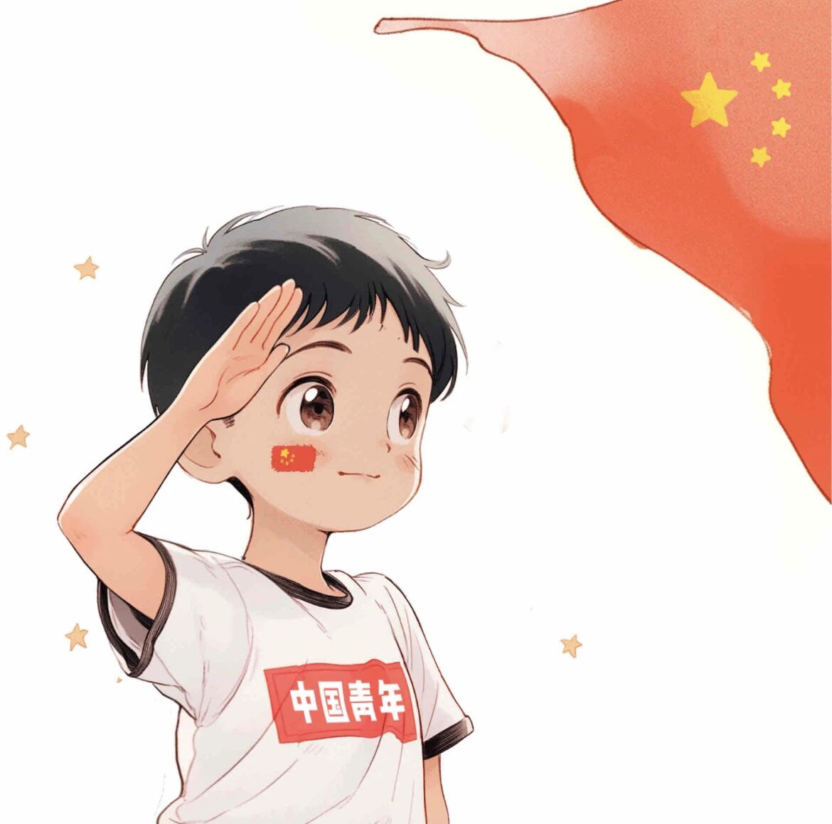 2023guoqing卡通国庆节头像