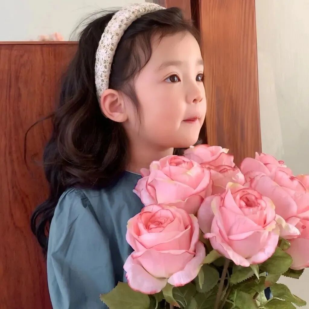 可爱鲜花小女孩萌娃头像