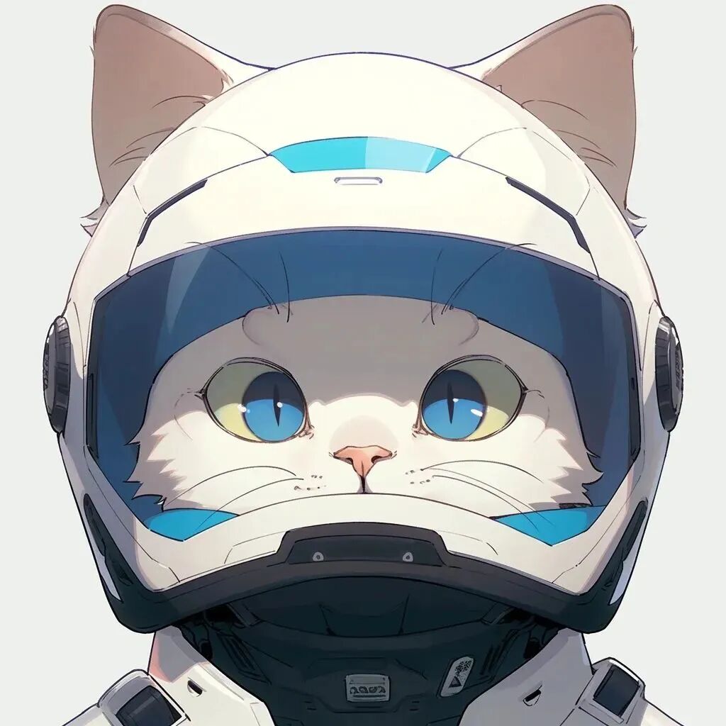 头盔猫咪四人闺蜜头像动漫闺蜜头像