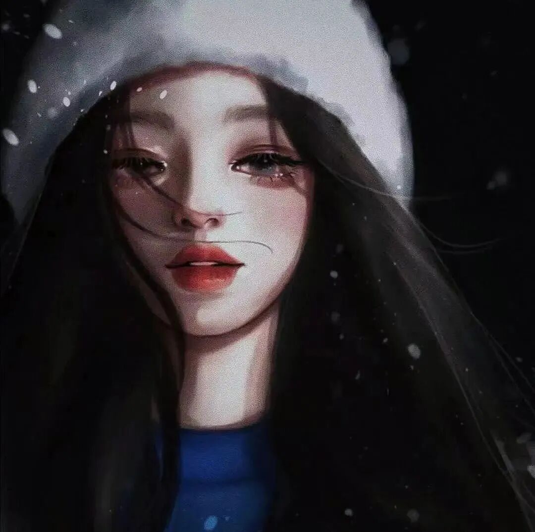 孤独感插画动漫头像女