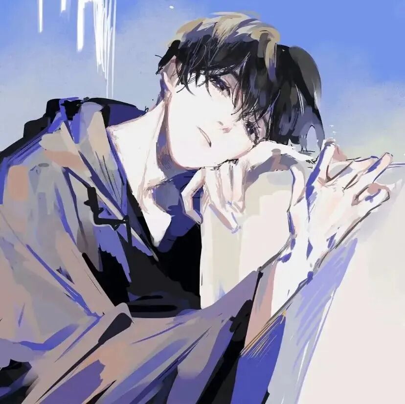 插画动漫头像男