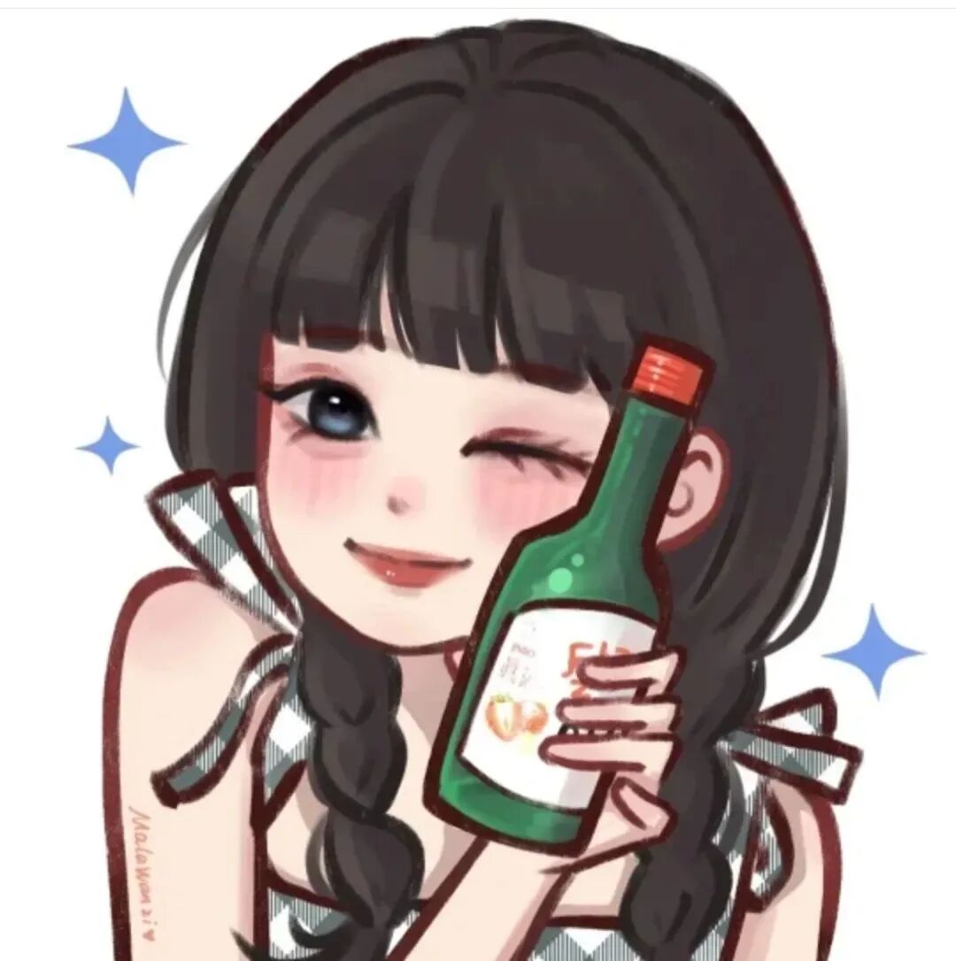 手绘可爱六人闺蜜头像动漫闺蜜头像