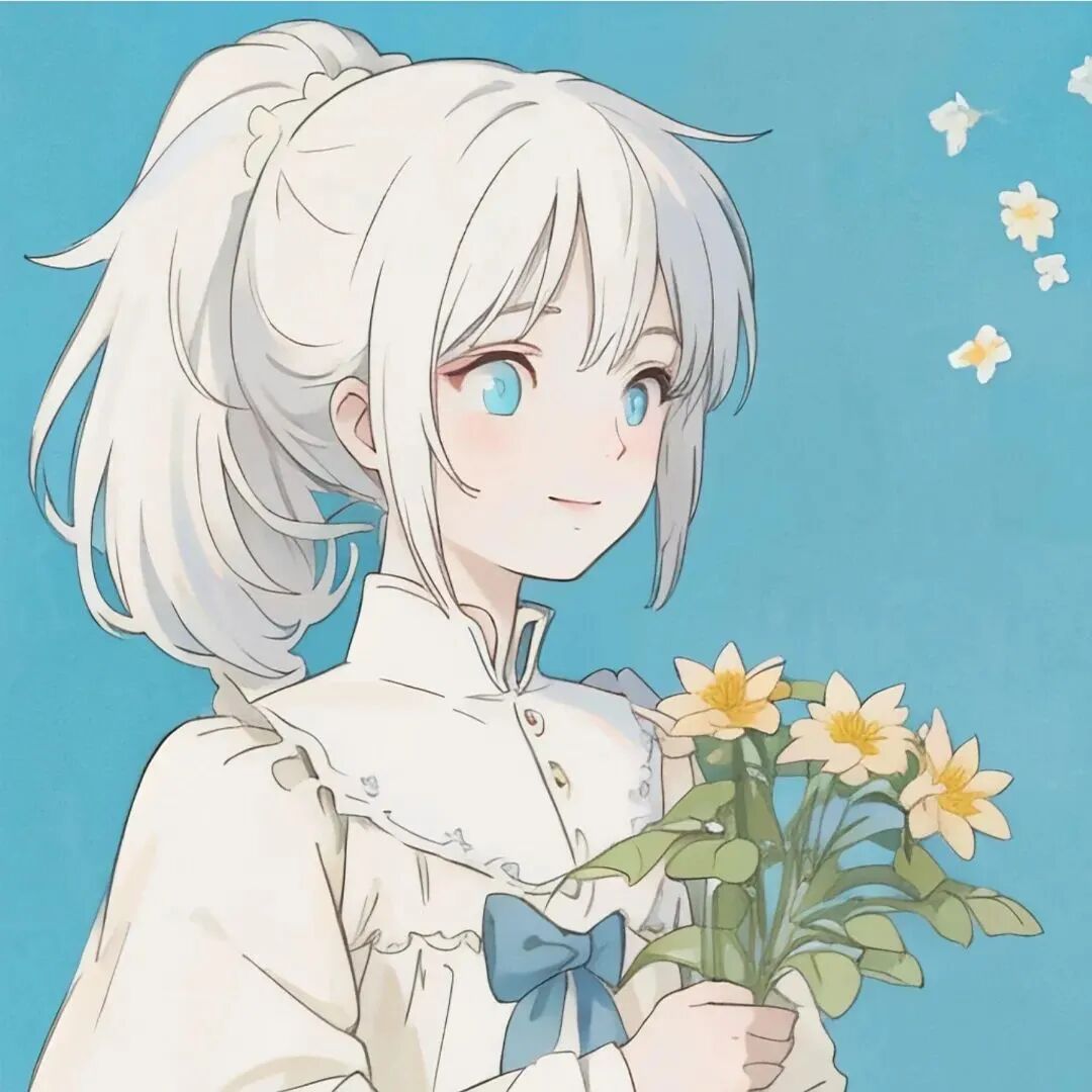 简约手绘四人闺蜜头像动漫闺蜜头像