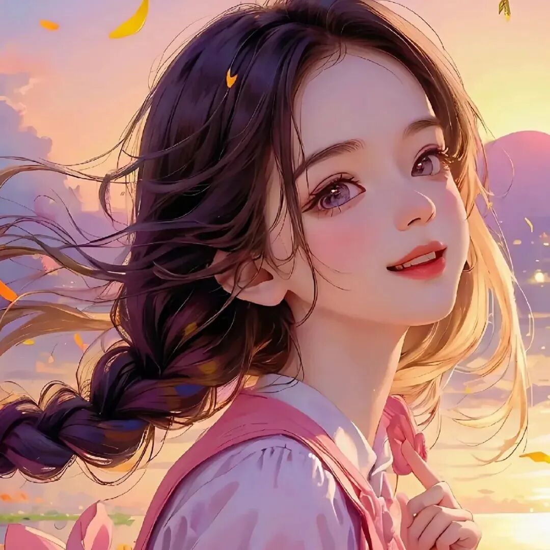 唯美治愈爱笑四人闺蜜头像动漫闺蜜头像