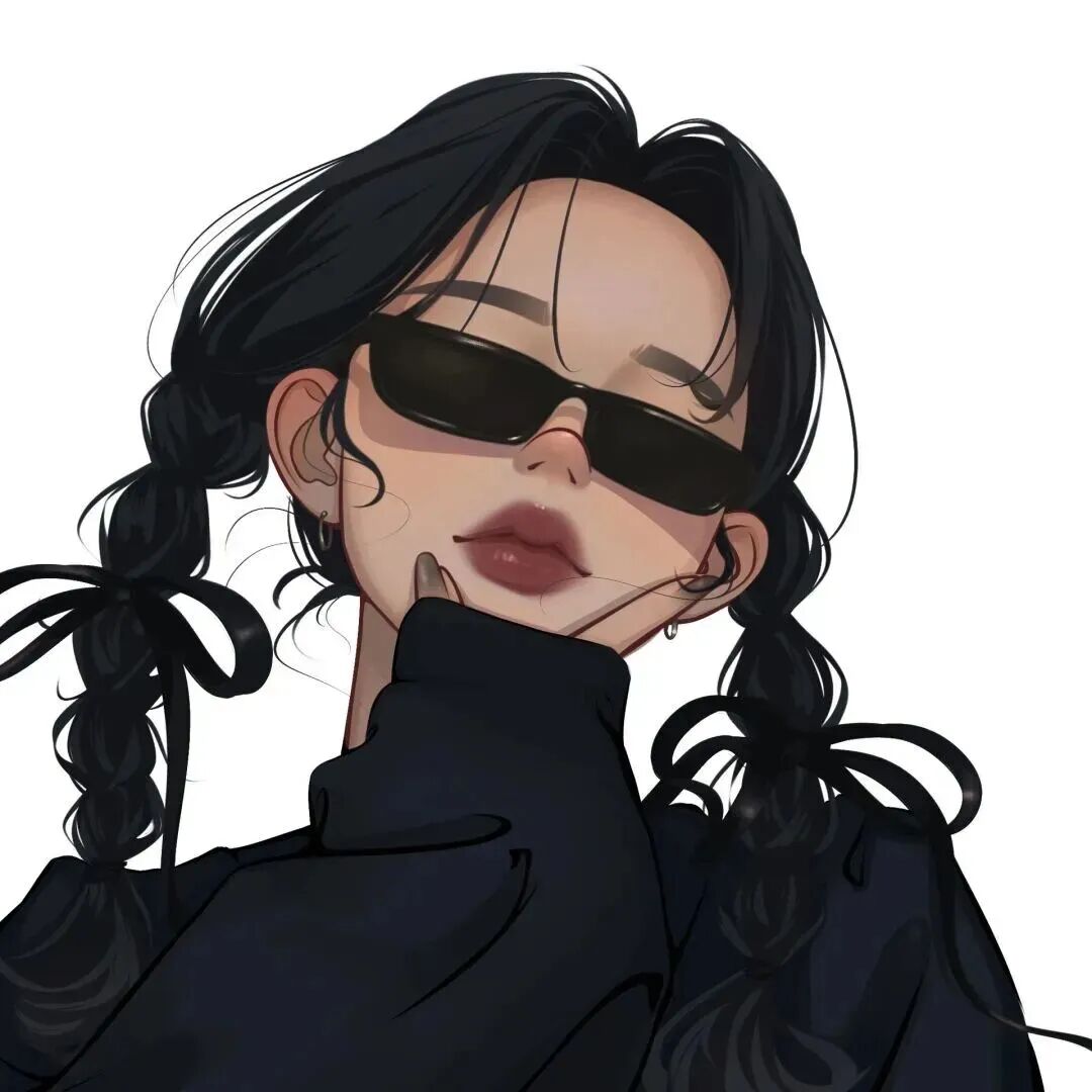 mjlengkuqltx墨镜冷酷动漫情侣头像