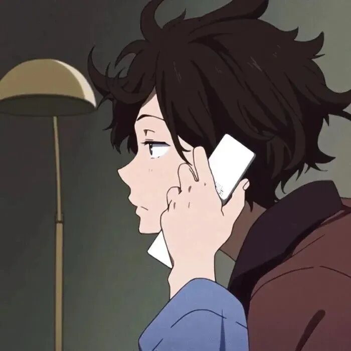 打电话动漫头像男