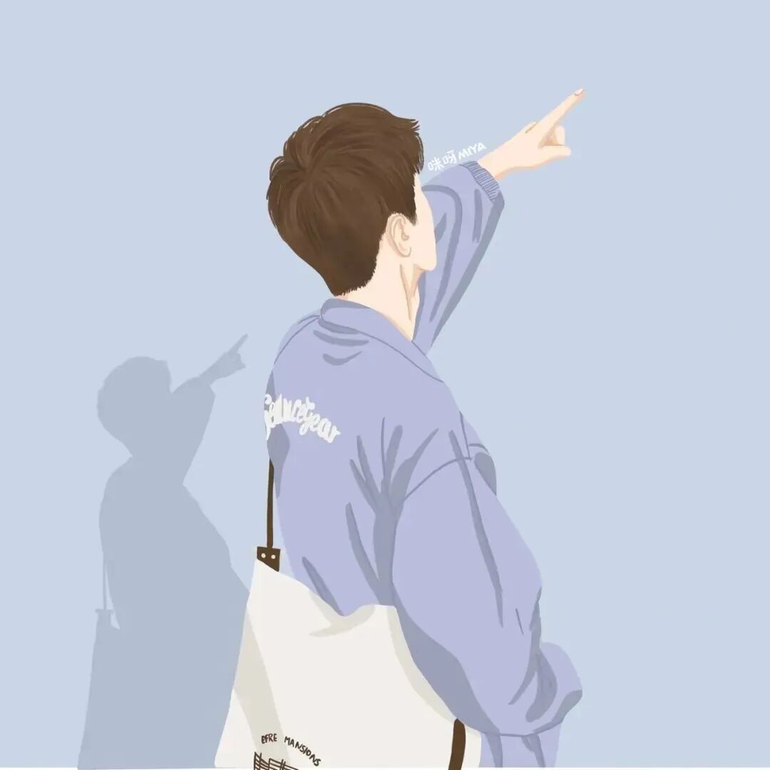 简约手绘动漫情侣头像