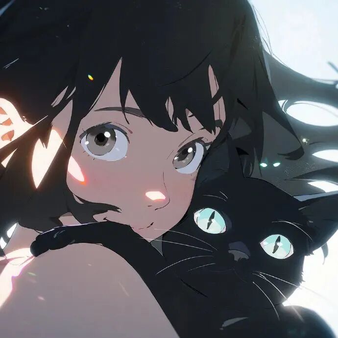 治愈猫咪动漫头像女