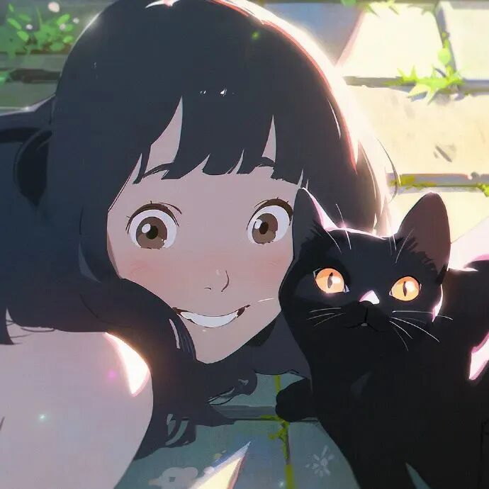 治愈猫咪动漫头像女