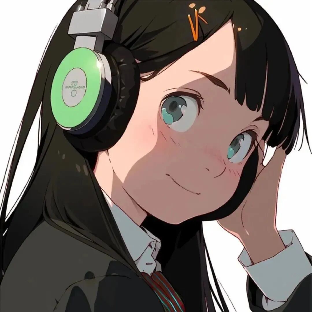 dejqltxki戴耳机动漫情侣头像