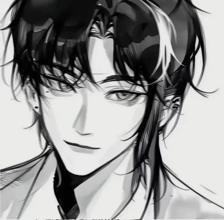 黑白动漫头像男