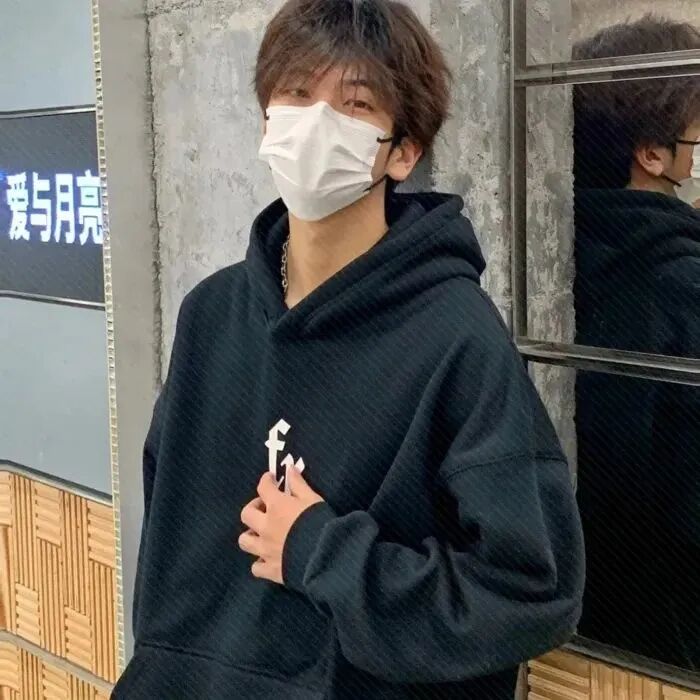 口罩小众男生头像