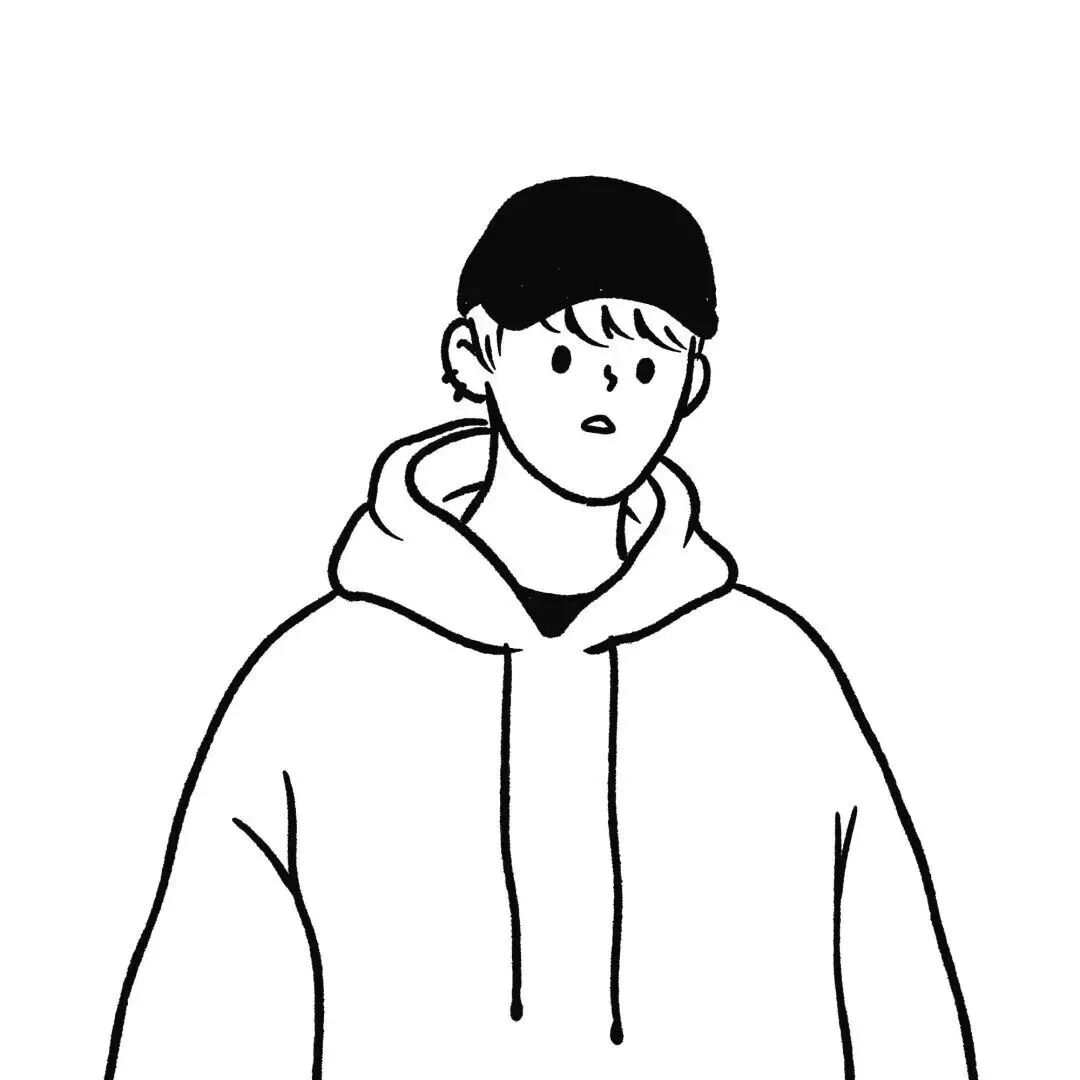 简笔画手绘动漫头像男