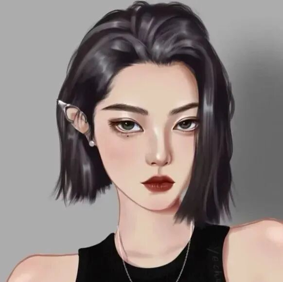 ins手绘动漫头像女拽姐头像