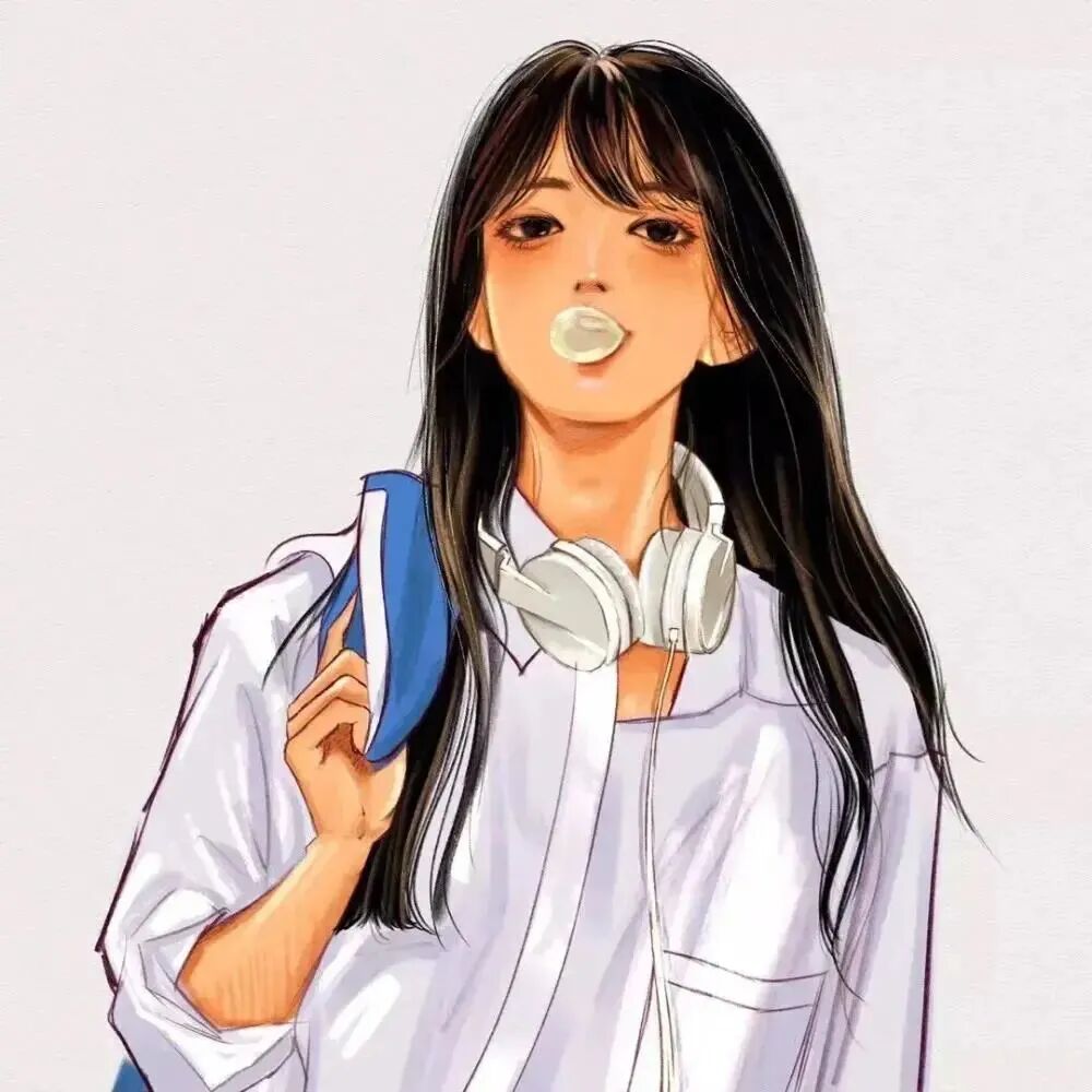 手绘动漫情侣头像