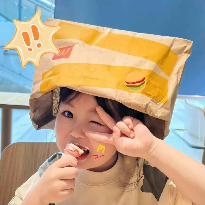 剪刀手小女孩萌娃头像