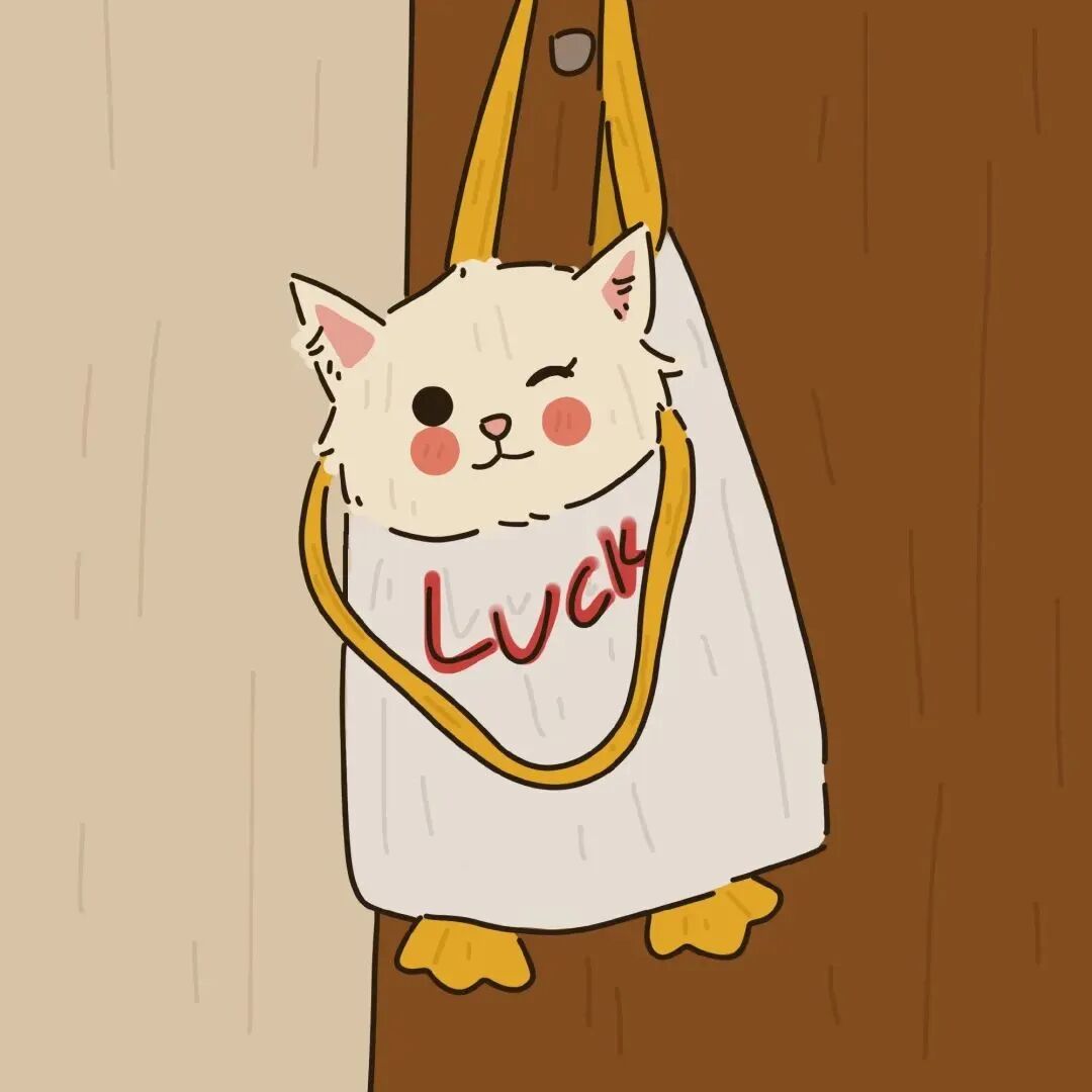 可爱手绘猫咪动漫情侣头像