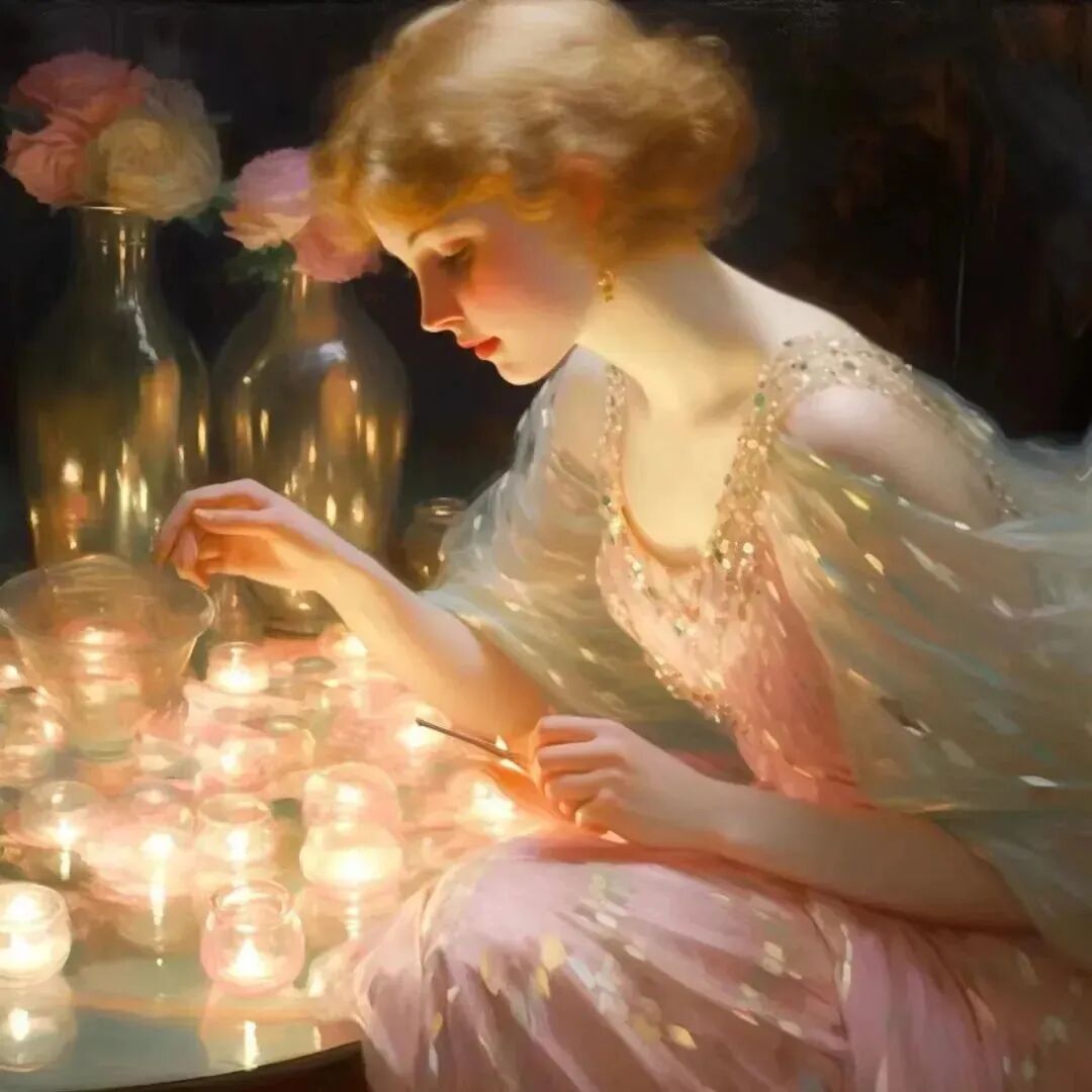 唯美梦幻插画动漫头像女