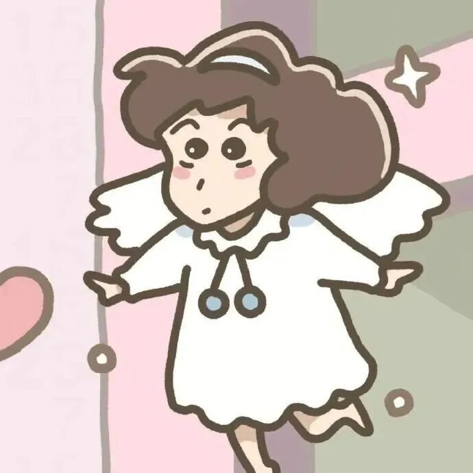 天使蜡笔小新卡通情侣头像