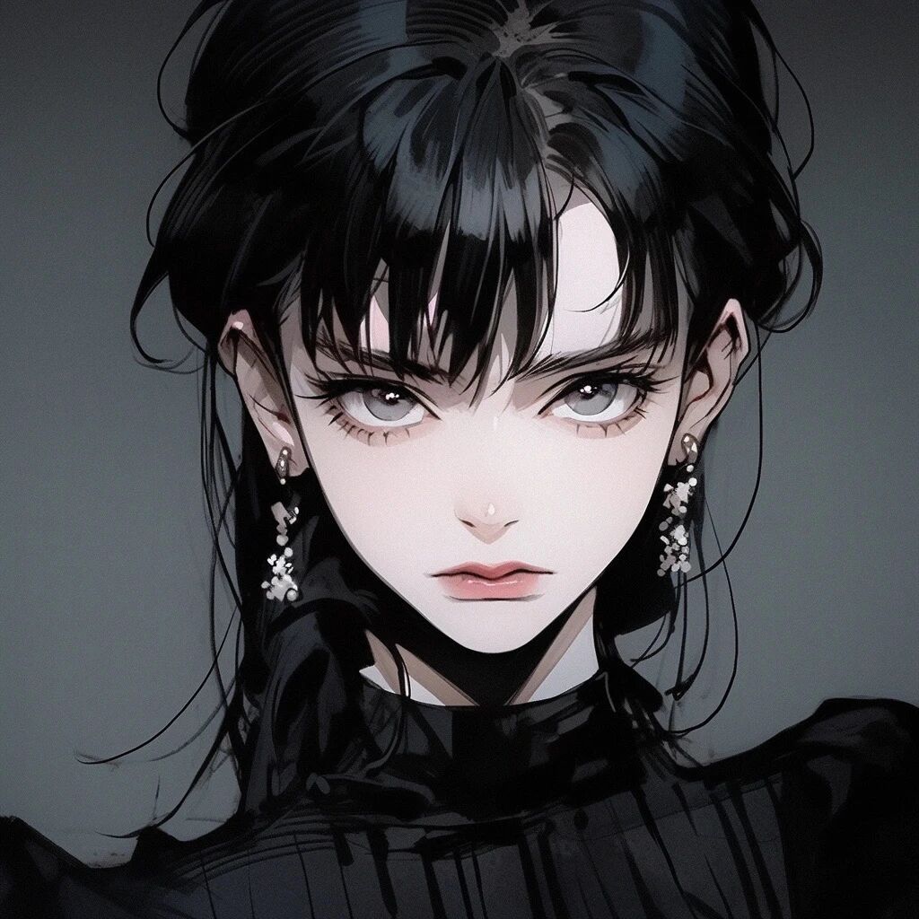 暗黑风酷酷动漫头像女