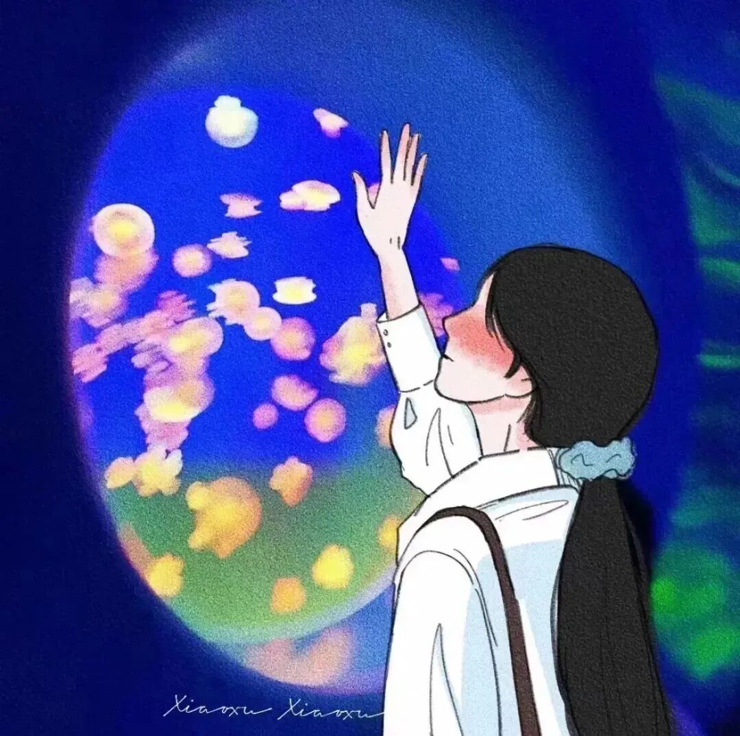 唯美手绘动漫情侣头像