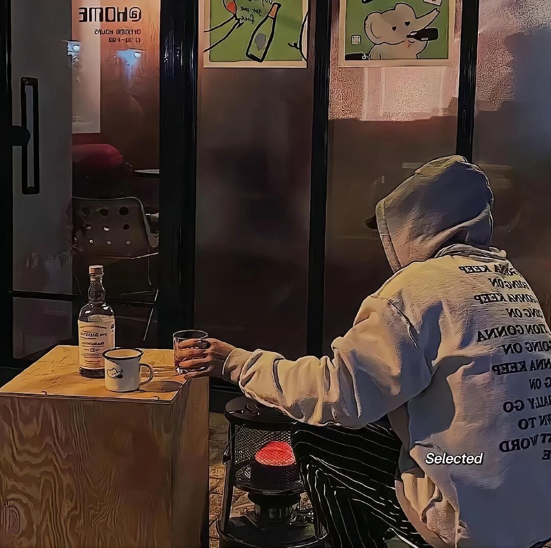 喝酒不露脸男生头像
