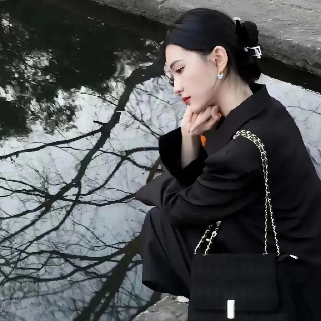 氛围感侧脸女生头像
